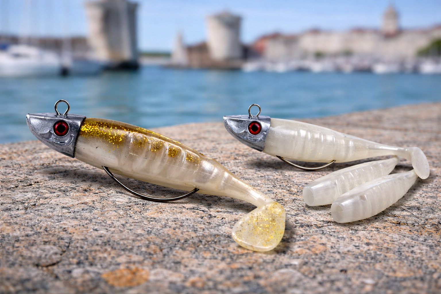 Shads blanc et sable du kit Bar du Bord